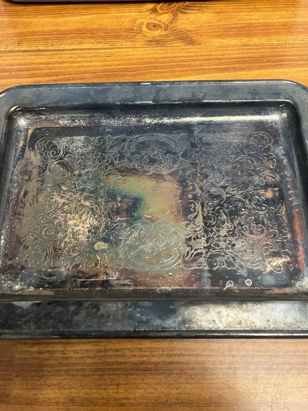 1960s Silver Serving Platter Tray